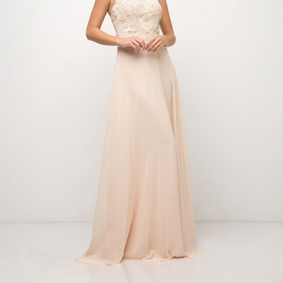 Illusion Neck A-Line Shape Prom Dress CDUJ0120 - Picture 2 of 4